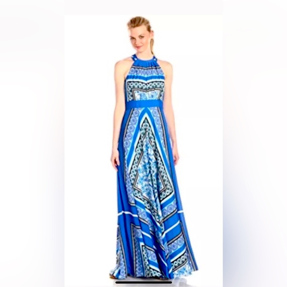 Eliza J Scarf Print Maxi Dress
